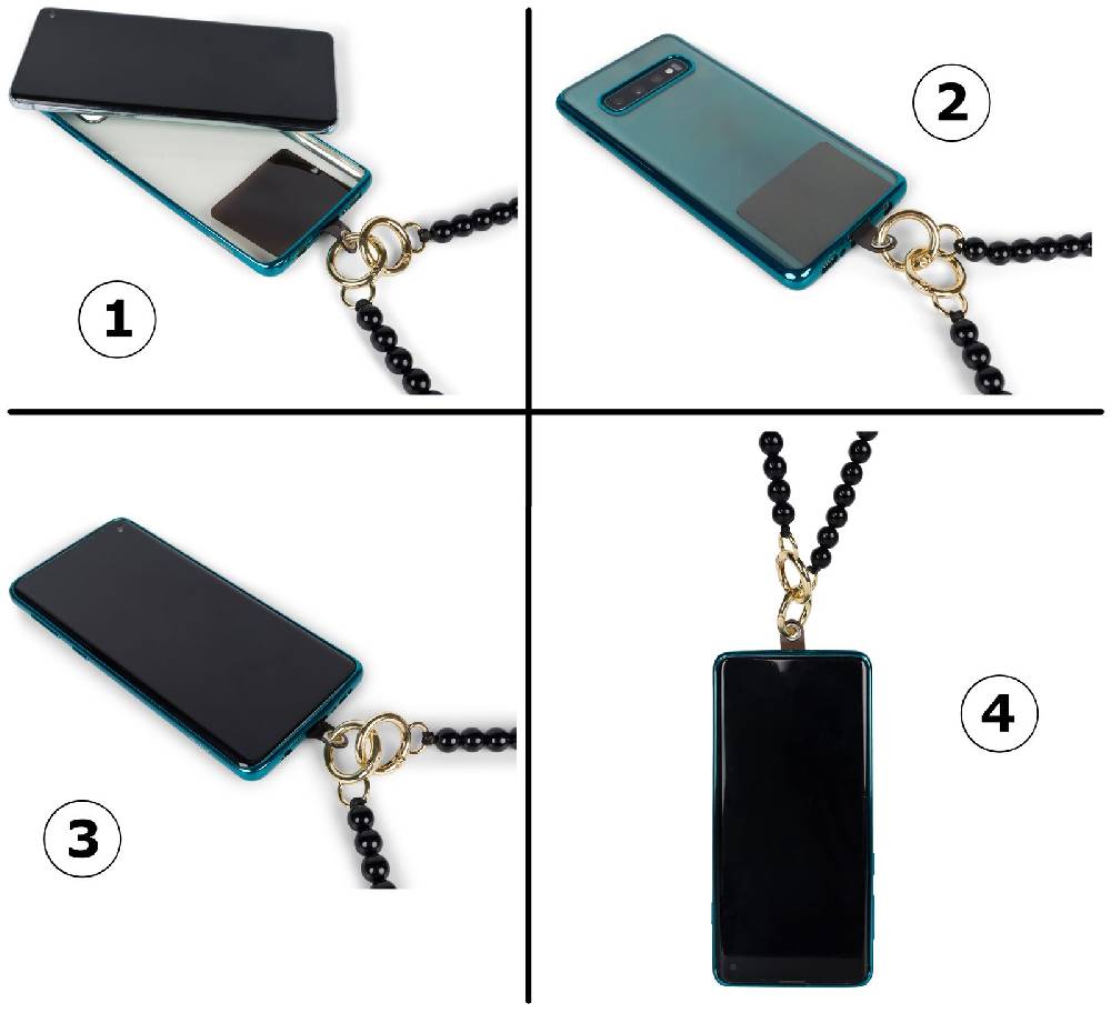 Stylebreaker Wechsel Handykette / Taschenkette Perlen