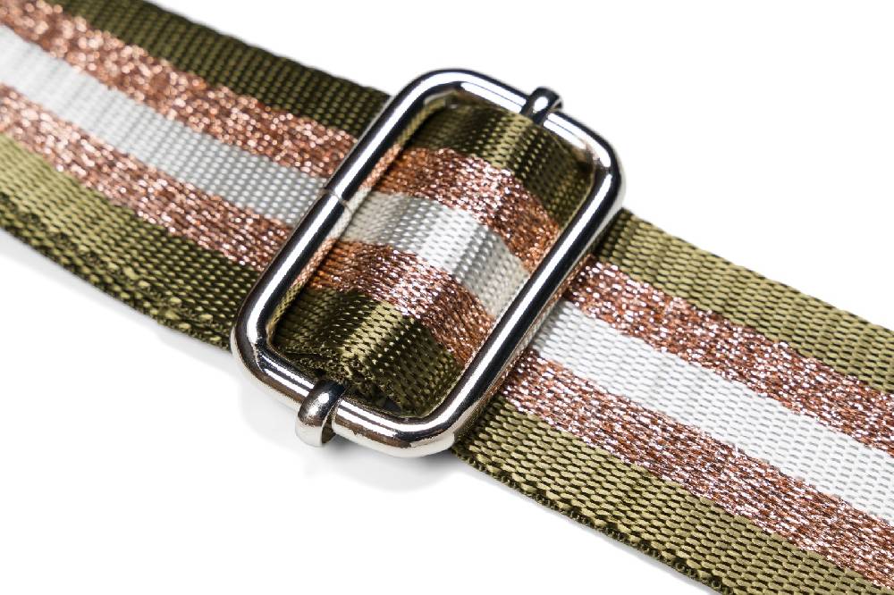 Stylebreaker Wechsel Taschengurt Metallic Streifen Muster