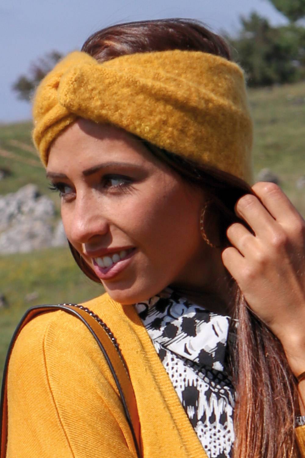 Stylebreaker Weiches Feinstrick Stirnband Mit Twist Knoten