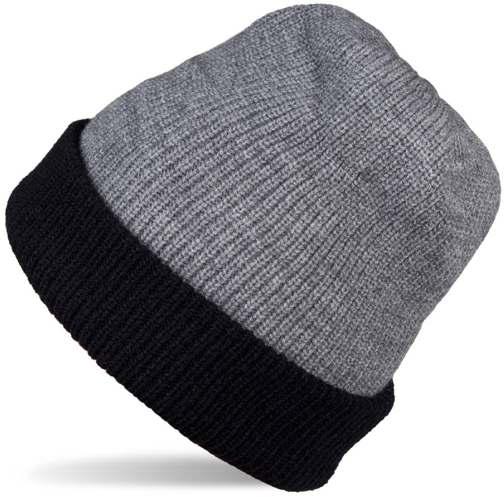 Stylebreaker Wende Feinstrick Beanie doppelt gestrickt