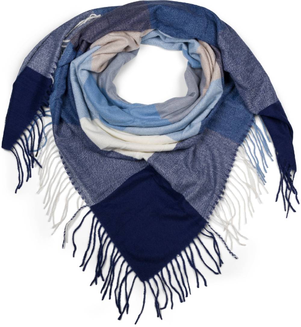 Stylebreaker XXL Deckenschal mit Karo Muster und Fransen