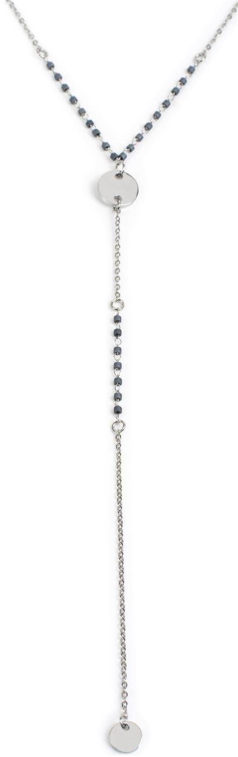 Stylebreaker Y Layer Halskette Mit Perlen Und Runden Plaketten