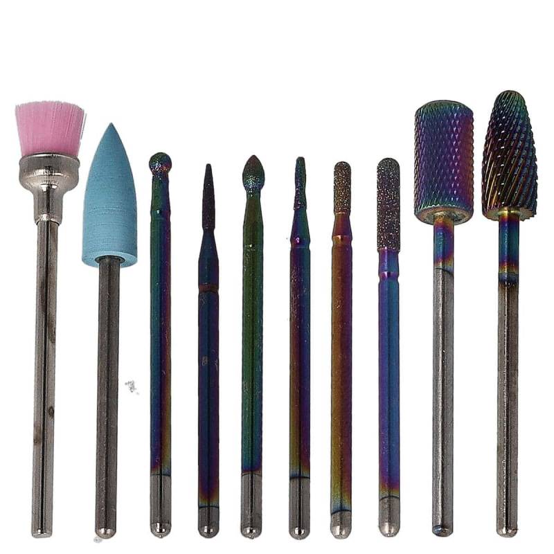 Sun Garden Nails 10tlg. Bit Set Nagel Fräser Aufsätze - Set 3