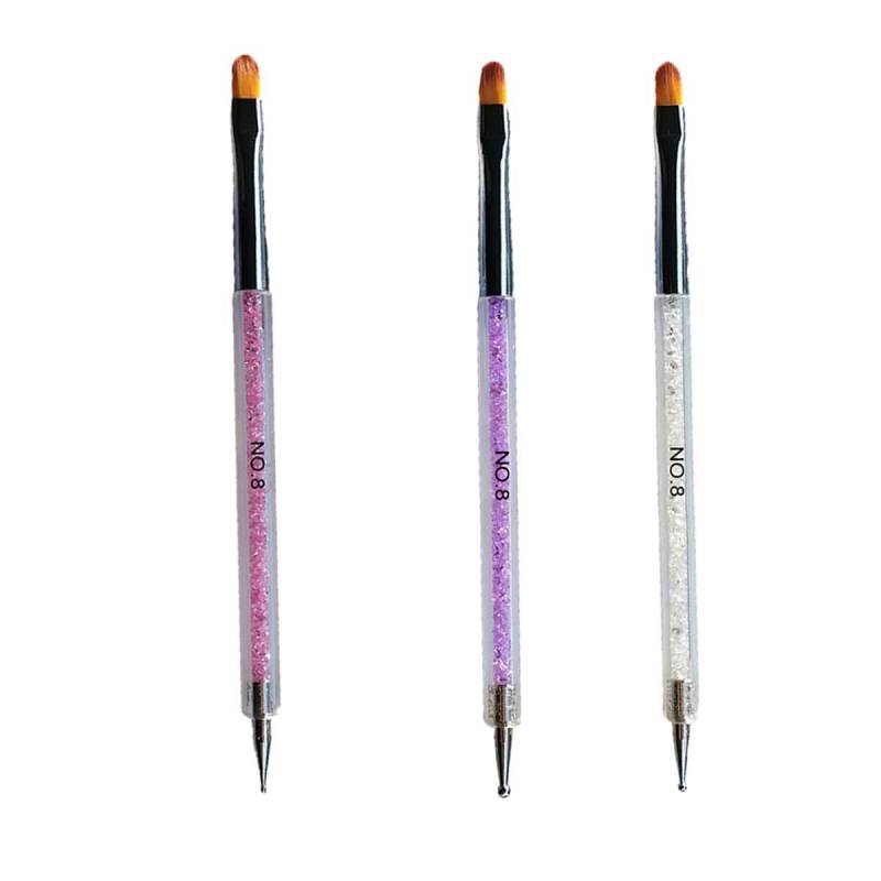 Sun Garden Nails 3 Tlg. Set Spot Swirl Dotting Tool & Gelpinsel Aus Rotmarderhaar - Rounded