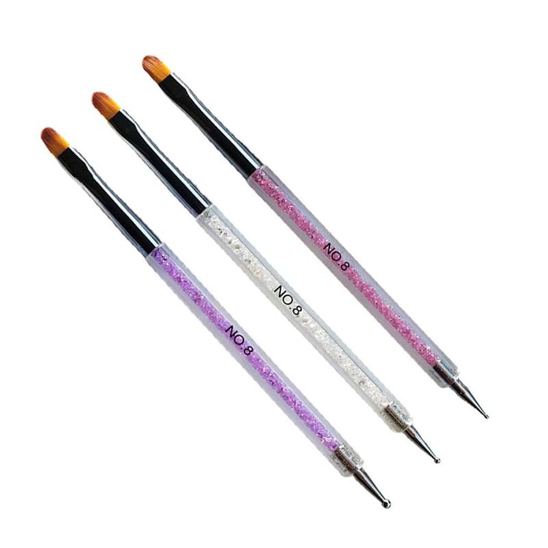 Sun Garden Nails 3 tlg. Set Spot Swirl Dotting Tool & Gelpinsel aus Rotmarderhaar - Rounded