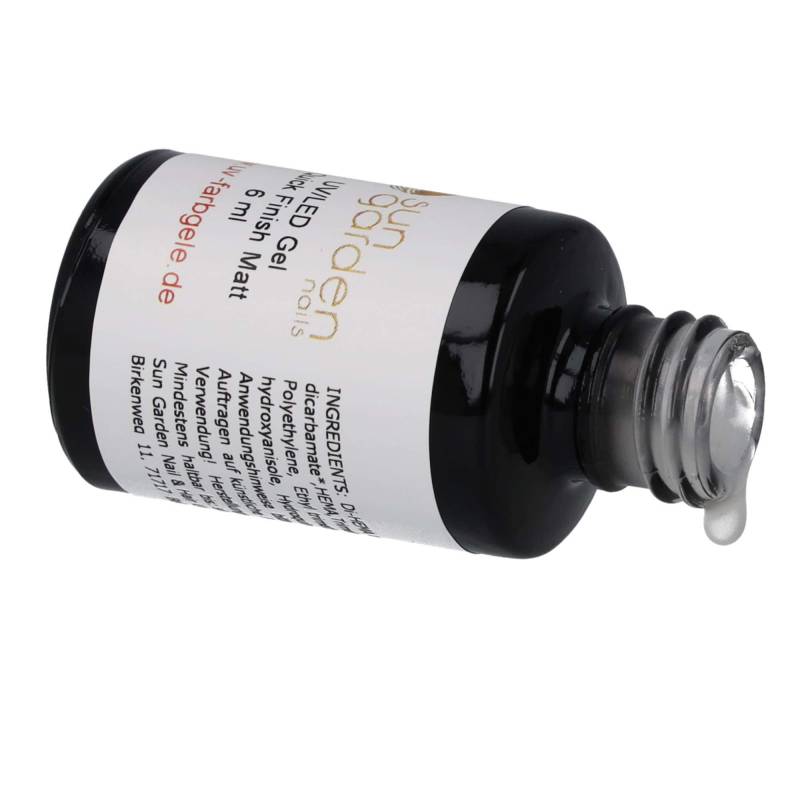 Sun Garden Nails 6ml UV Gel Matt Look Finish Klar - Pinselflasche