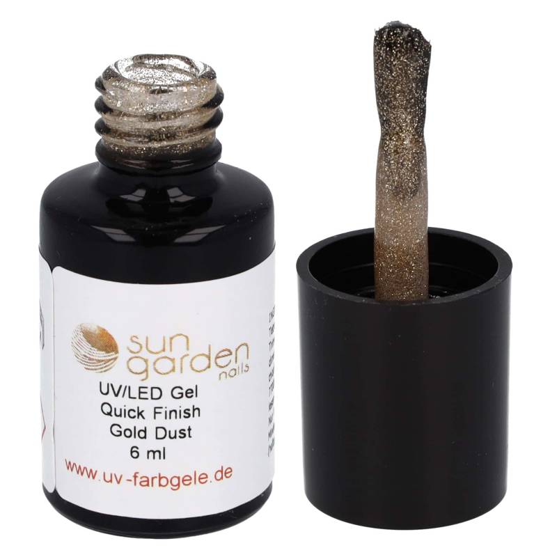 Sun Garden Nails 6ml UV Gel Quick Finish Pinselflasche - Gold Dust