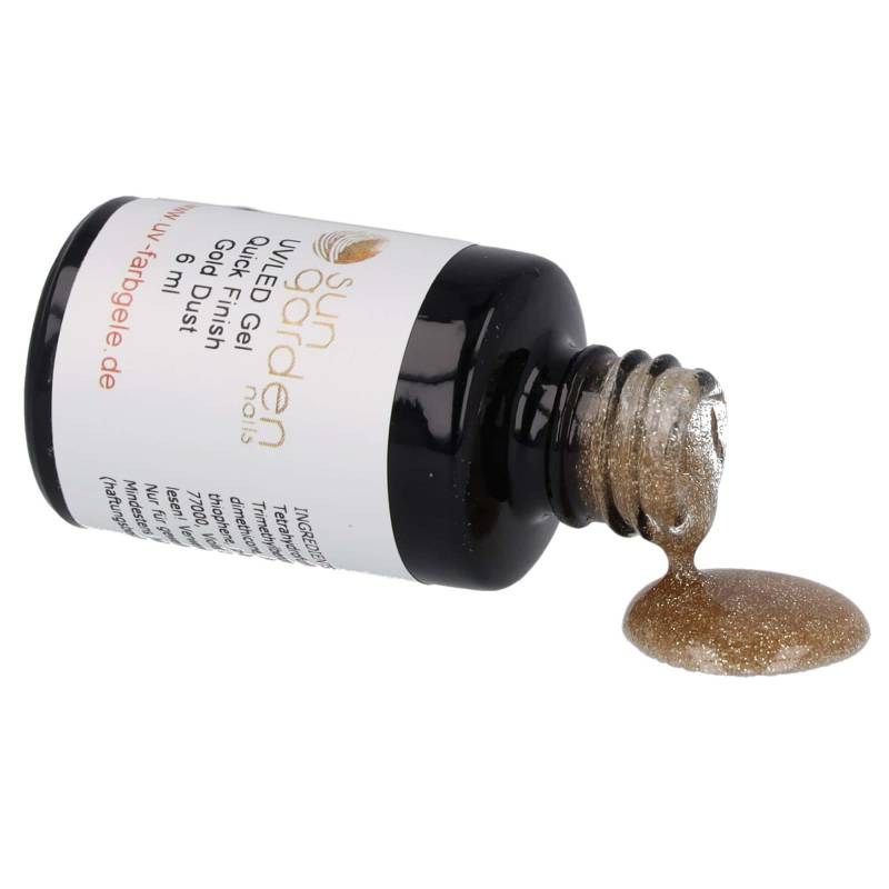 Sun Garden Nails 6ml UV Gel Quick Finish Pinselflasche - Gold Dust