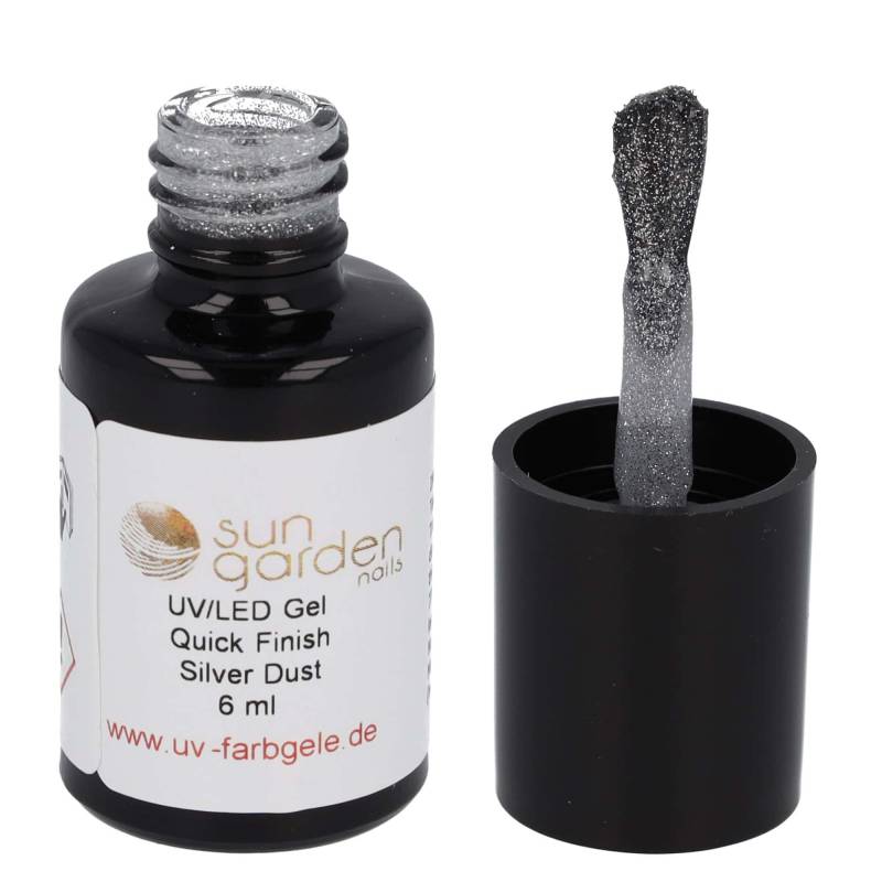 Sun Garden Nails 6ml UV Gel Quick Finish Pinselflasche - Silver Dust
