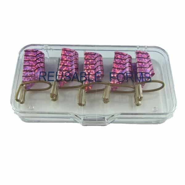 Sun Garden Nails Mehrweg-Nagel-Schablonen F0-18 Pink 5 Stück