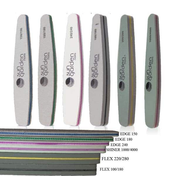 Sun Garden Nails Nagelfeilen Set - Profi Nail Base Tools 6tlg