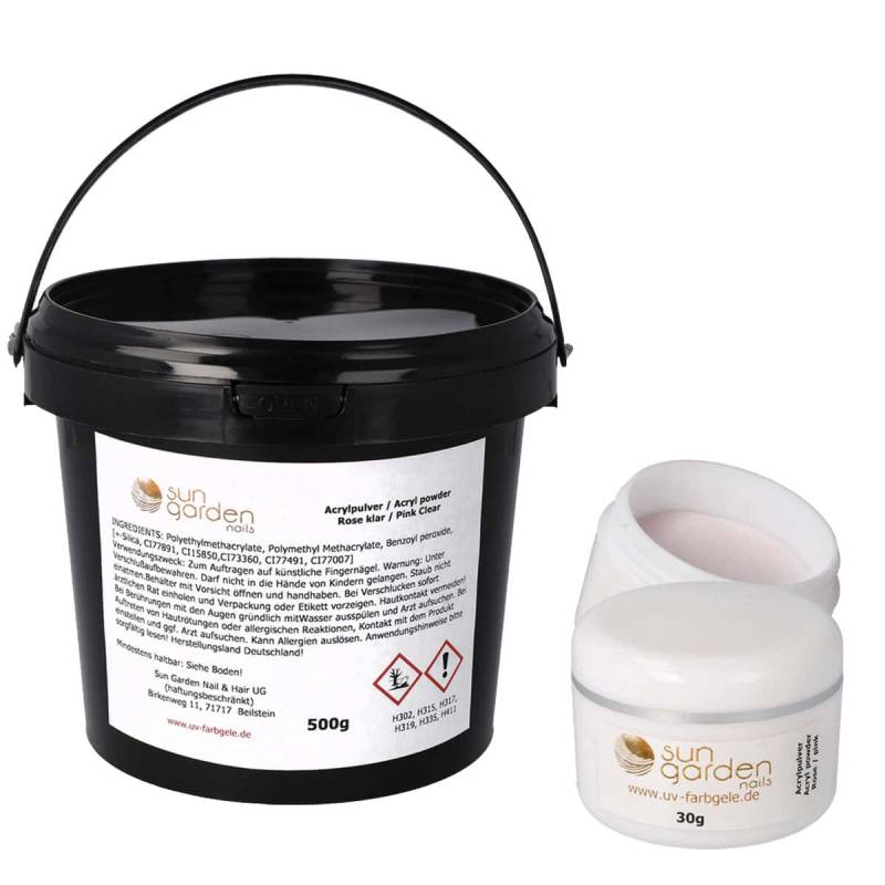 Sun Garden Nails Acryl Pulver rose / klar