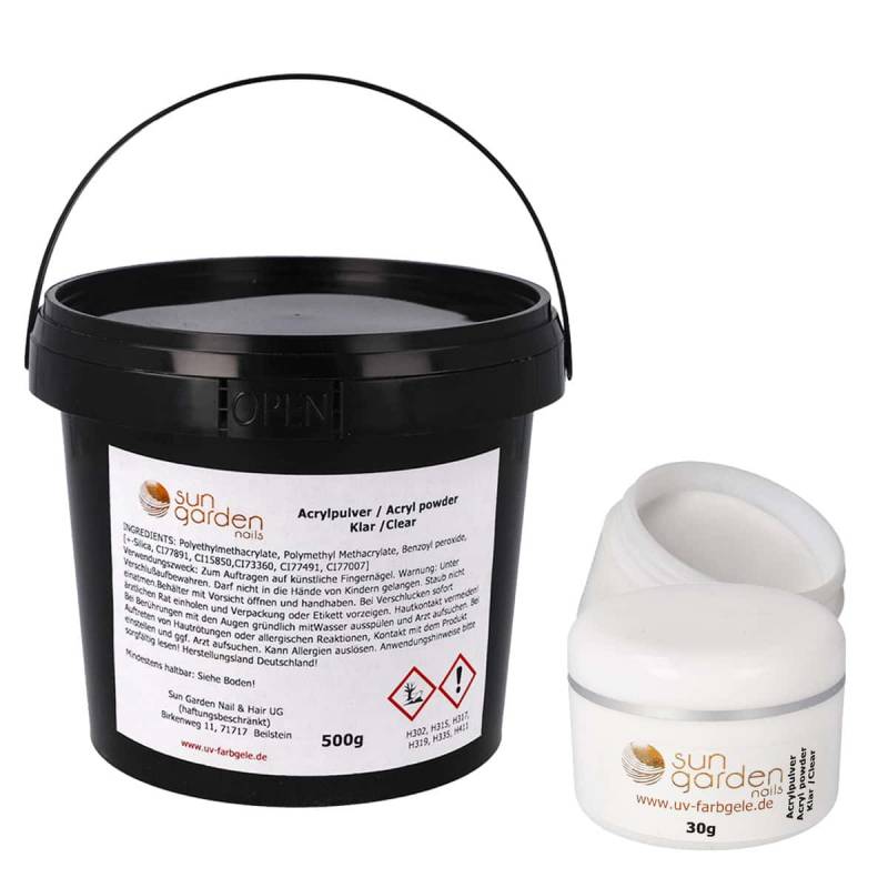 Sun Garden Nails Nagel Acryl Pulver klar