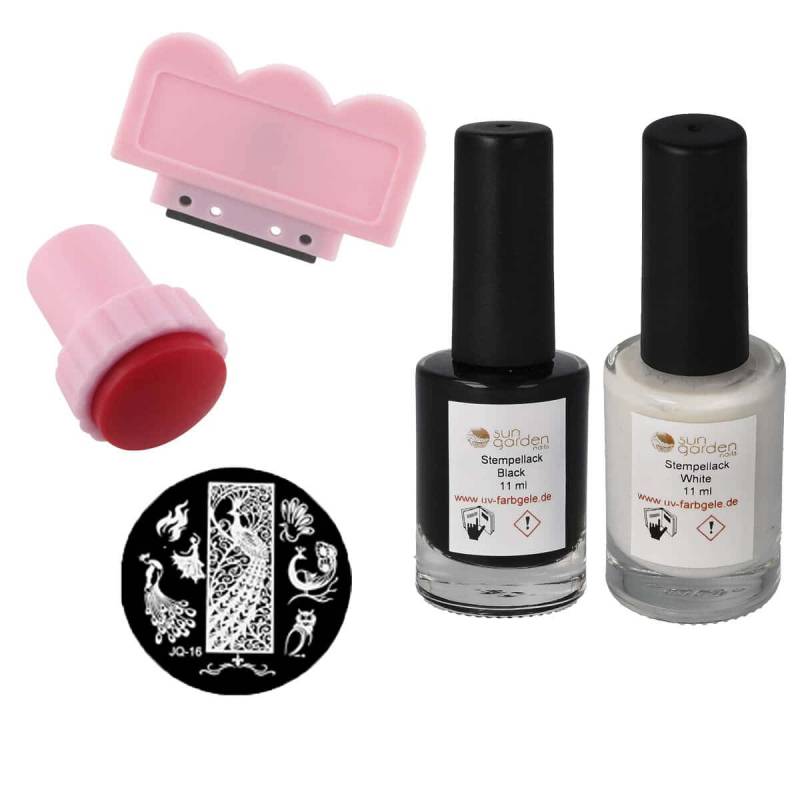 Sun Garden Nails Nail Art Stempel Nagellack Set