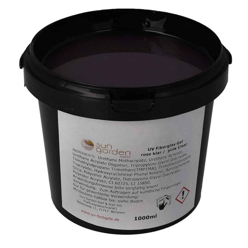 Sun Garden Nails UV Fiberglas Gel Rosé-Klar
