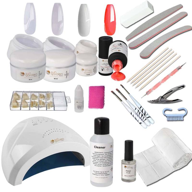Sun Garden Nails UV Gel Starterset FIBERGLAS GEL + UV Gerät