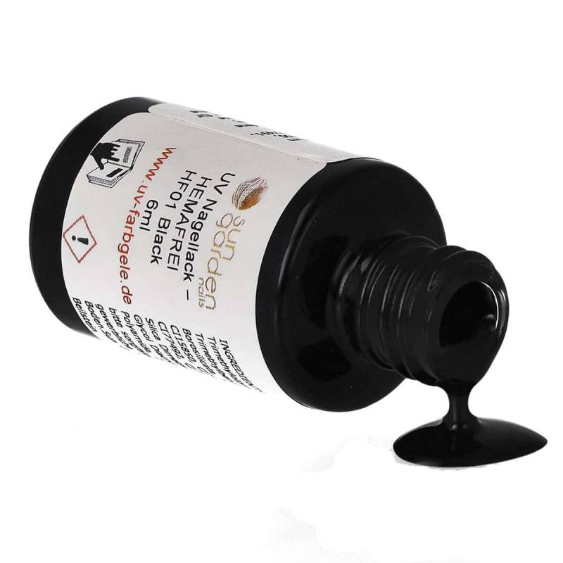 Sun Garden Nails UV Nagellack 6ml - HEMA-FREI - Schwarz & Weiß Töne