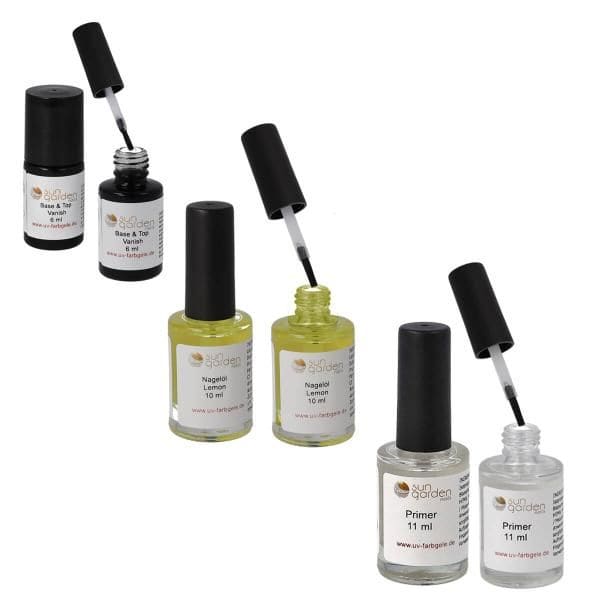 Sun Garden Nails UV Nagellack Gel + Nail Art Zubehör Set SUPREME