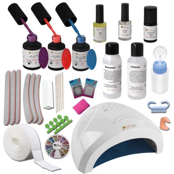 Sun Garden Nails UV Nagellack Gel + Nail Art Zubehör Set SUPREME