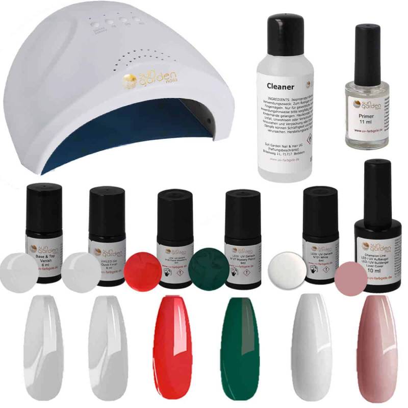 Sun Garden Nails UV Nagellack Gel - SET 5 + Aufbaugel Lover Cover