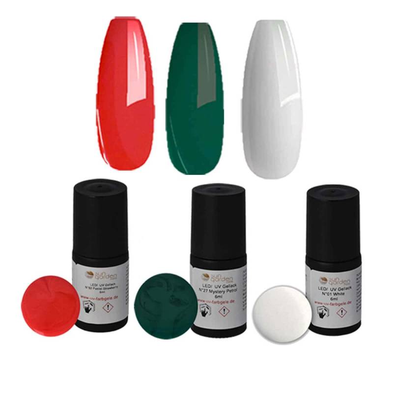 Sun Garden Nails UV Nagellack Gel - SET 6 + UV Aufbaugel Frozen