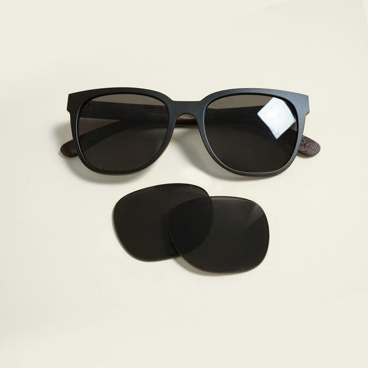 Take A Shot Ersatzgläser-Set für unsere Mack Sonnenbrille - Grau getönt