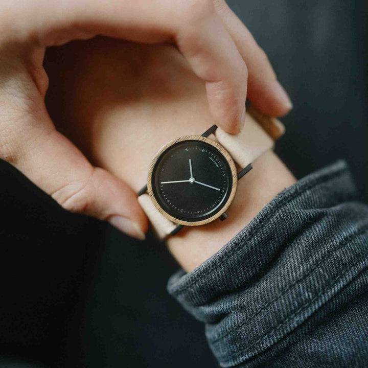 Take A Shot Liv 30 - Walnussholz - Apvelskin Beige 30mm