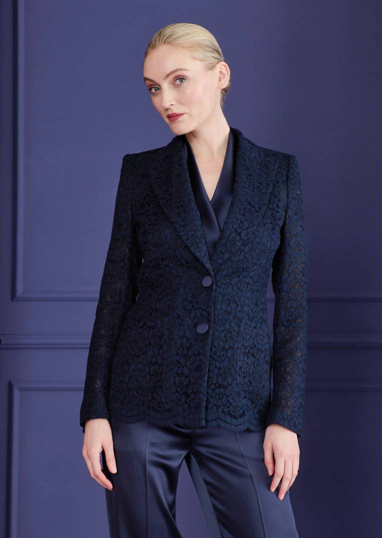 Talbot Runhof Jacke Mulberry1