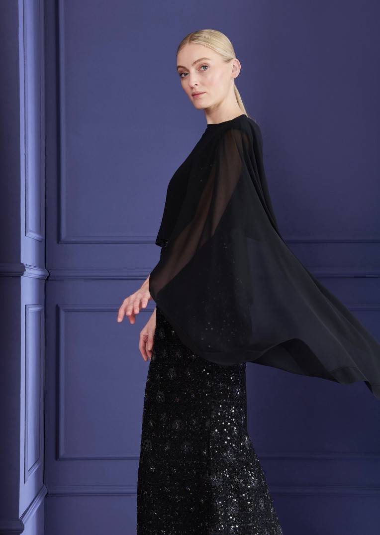 Talbot Runhof Poncho Cia1