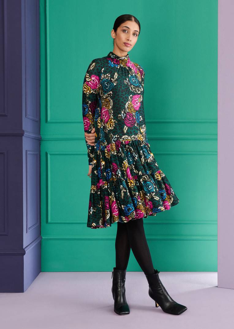 Talbot Runhof Tageskleid Moeva1