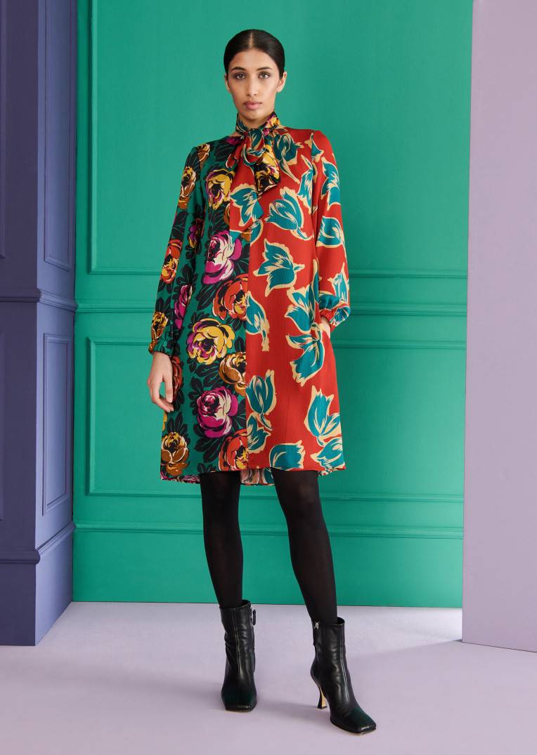 Talbot Runhof Tageskleid Morinit1