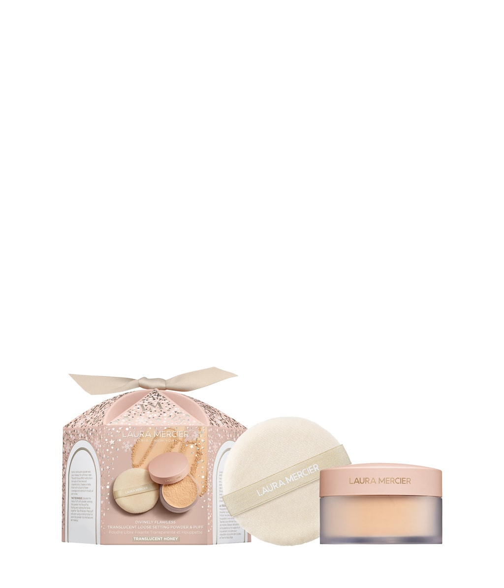LAURA MERCIER Divinely Flawless Translucent Loose Setting Powder & Puff