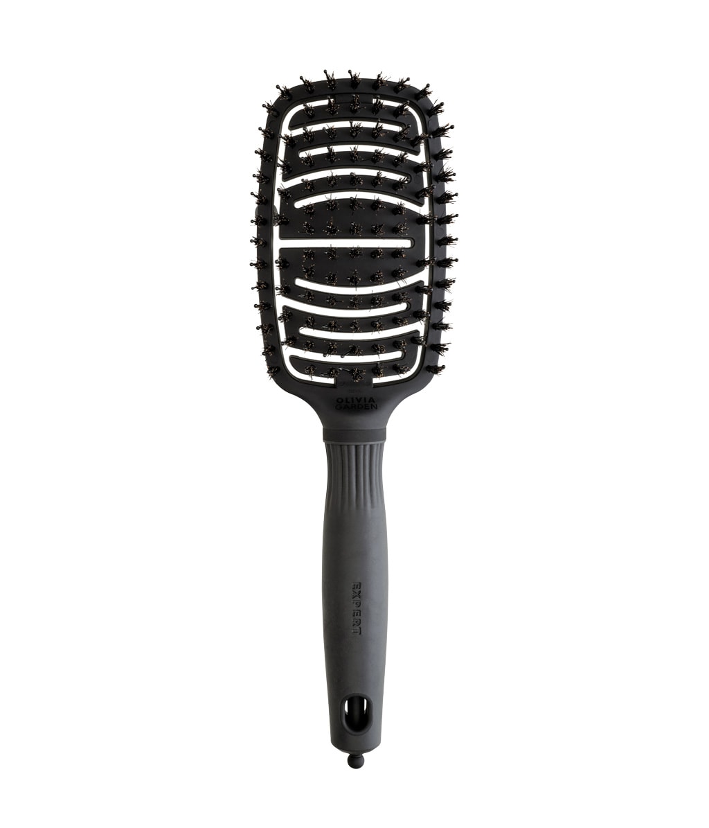 Olivia Garden Expert Care Flex Boar & Nylon Bristles Black