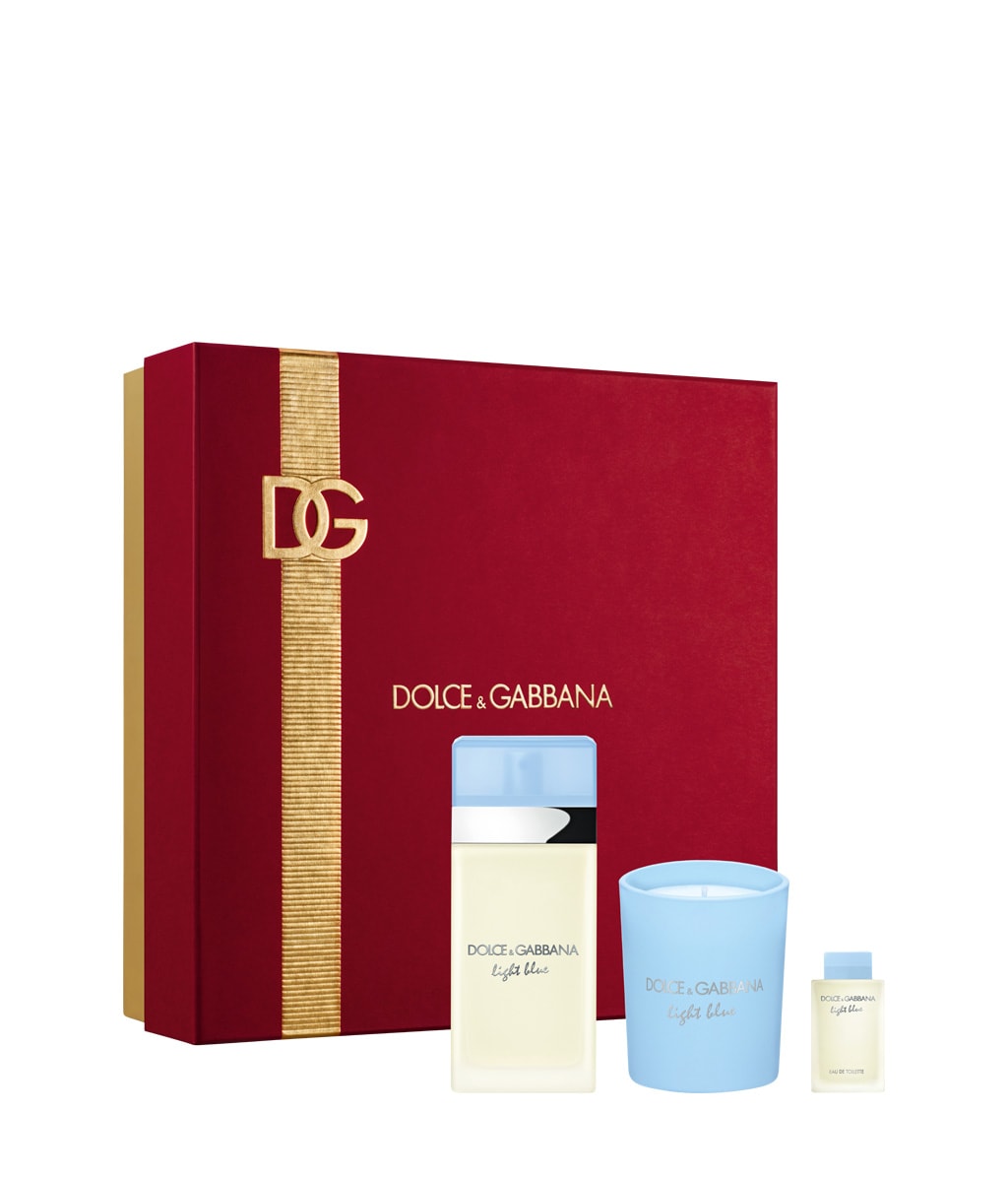 Dolce&Gabbana Light Blue XMAS Set (EDT 50 ml + Kerze 70 g + Mini EDT)