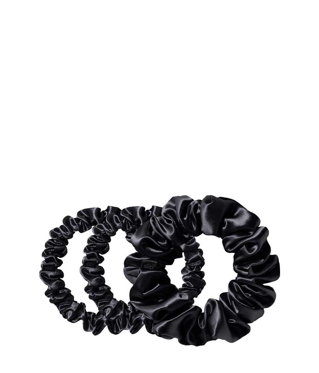 Slip Pure Silk Back To Basics Assorted Scrunchies Black