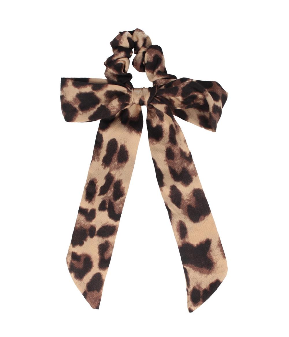 Solida Scrunchie mit Schleife in Leo-Optik