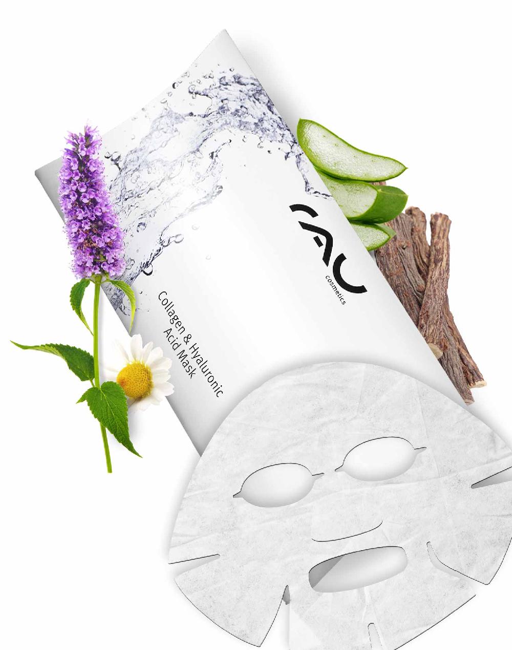 Rau Cosmetics Collagen & Hyaluronic Acid Mask Vliesmaske - 10er Pack