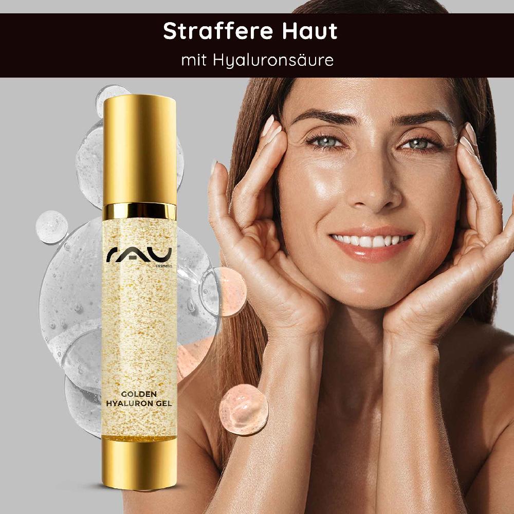 Rau Cosmetics Golden Hyaluron Gel 50 Ml Anti-Aging-Gel Mit 23kt Gold