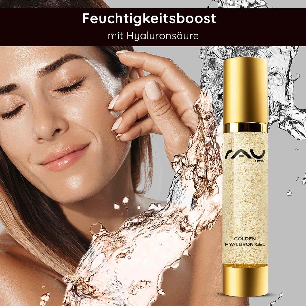 Rau Cosmetics Golden Hyaluron Gel 50 Ml Anti-Aging-Gel Mit 23kt Gold