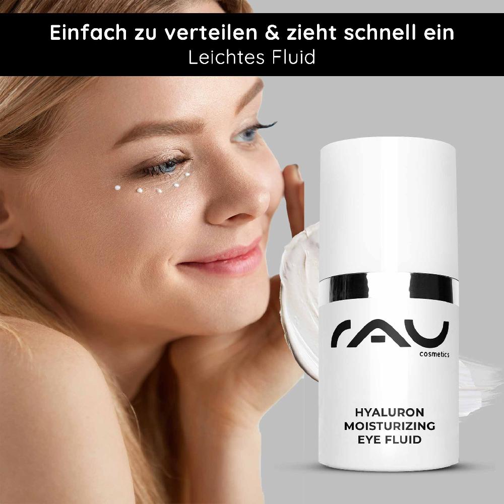 Rau Cosmetics Hyaluron Moisturizing Eye Fluid 15 Ml Feuchtigkeitsgel Ideal Bei Trockener Haut