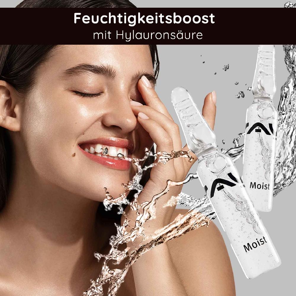 Rau Cosmetics Moist Ampullen 7x2 Ml Inkl. Applikator Hyaluron Booster