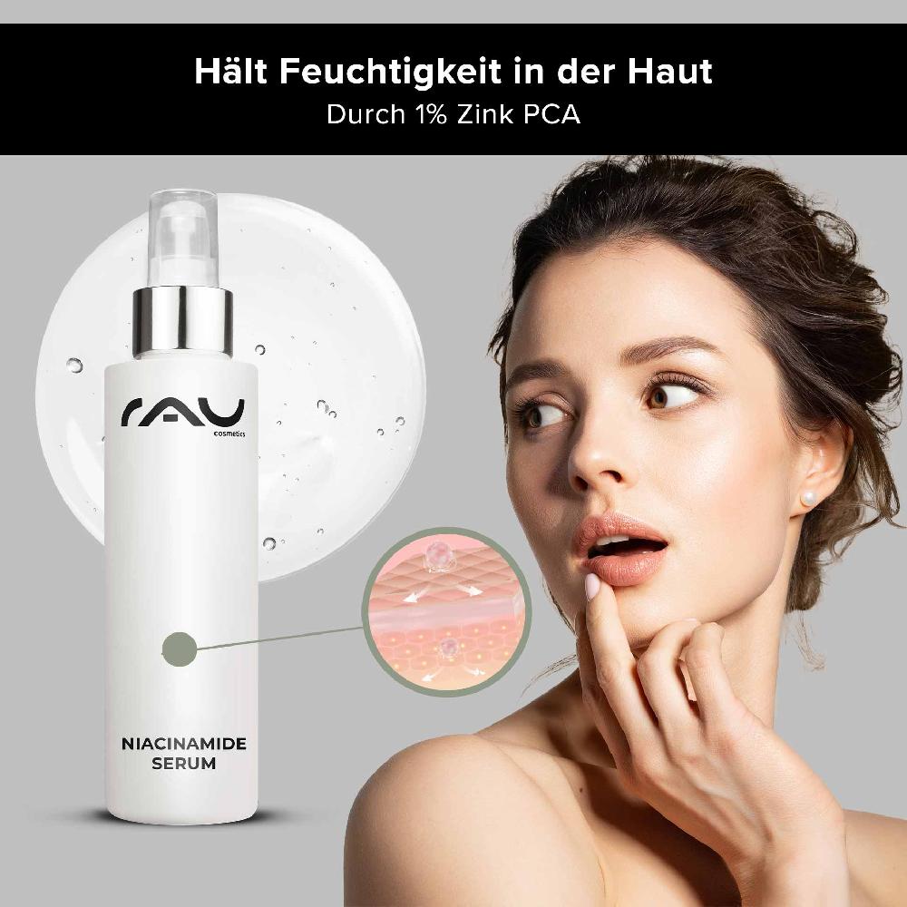 Rau Cosmetics Niacinamide Serum 100 Ml Mit 10% Niacinamid & 1% Zink PCA