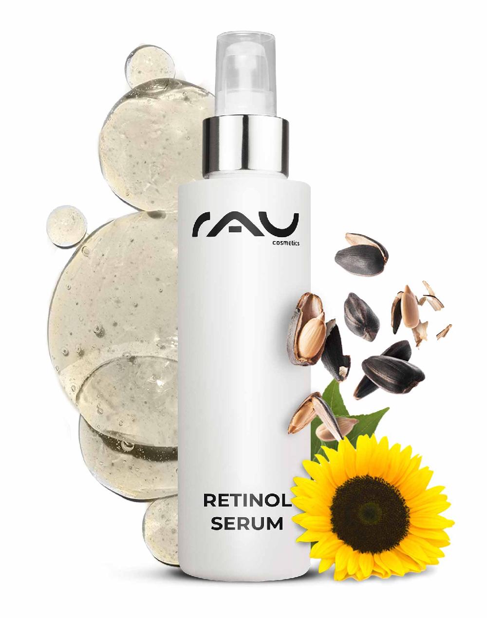 Rau Cosmetics Retinol Serum 100 ml - Vitamin A Serum für trockene und reife Haut