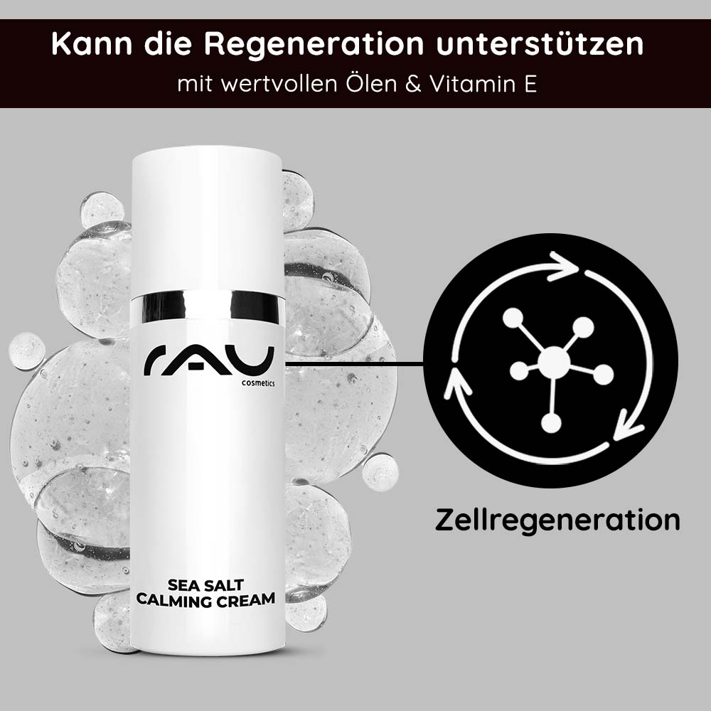 Rau Cosmetics Sea Salt Calming Cream 50 Ml Gesichtscreme Mit Meersalz Bei Unreiner Haut