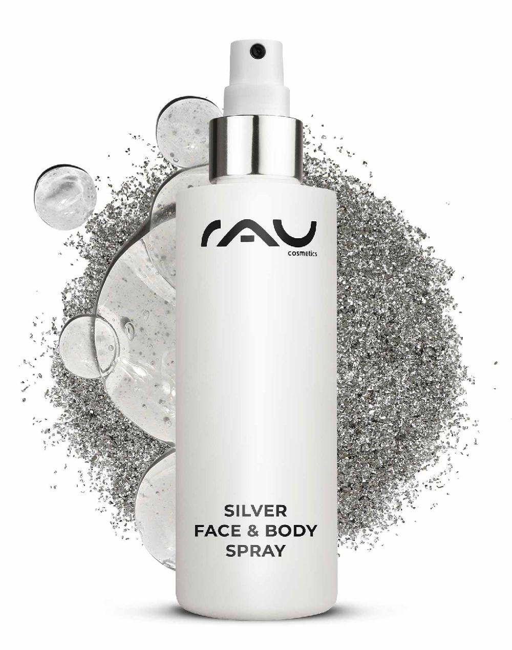 Rau Cosmetics Silver Face & Body Spray 200 ml mit Panthenol & Microsilber