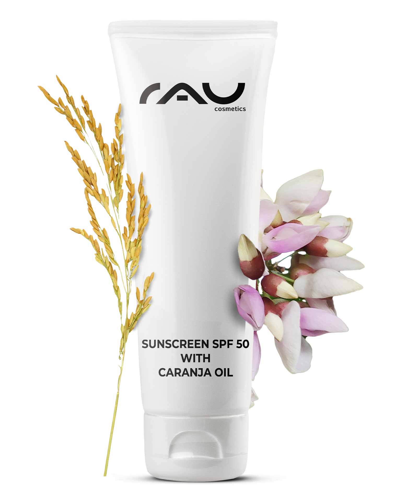 Rau Cosmetics Sunscreen SPF 50 with Bio-Karanja Öl 75 ml - Sonnenschutz