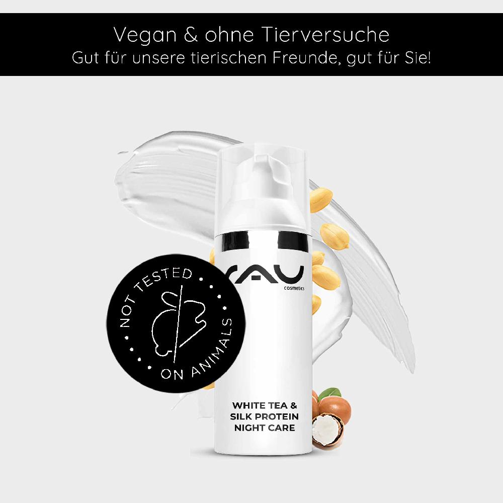 Rau Cosmetics White Tea & Silk Protein Night Care 50 Ml Nachtcreme
