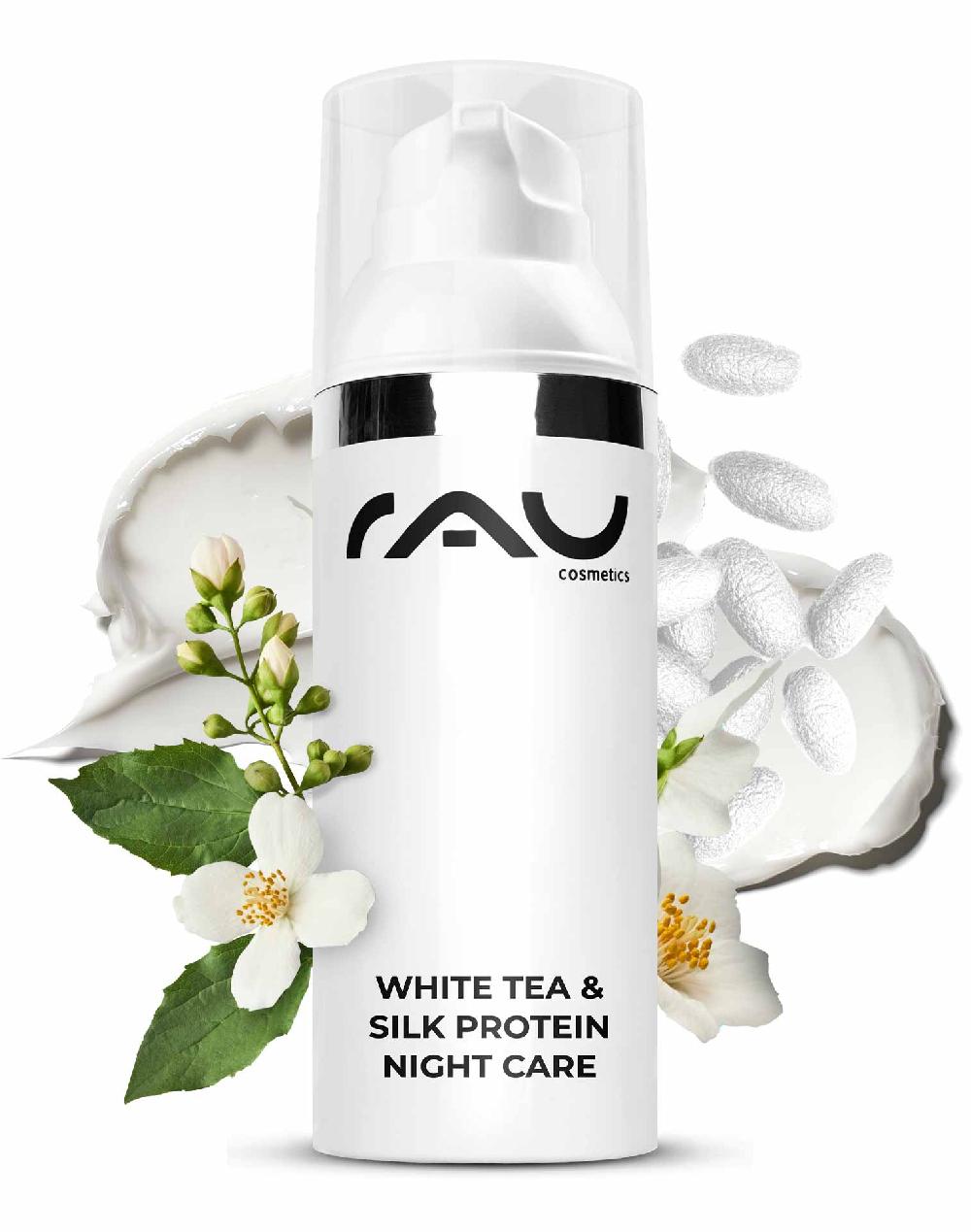 Rau Cosmetics White Tea & Silk Protein Night Care 50 ml Nachtcreme