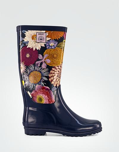 Aigle Gummistiefel mit floralen Fotoprint