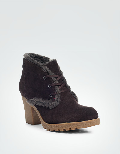 Tommy Hilfiger Ankle Boots Velours Gefüttert Dunkelbraun